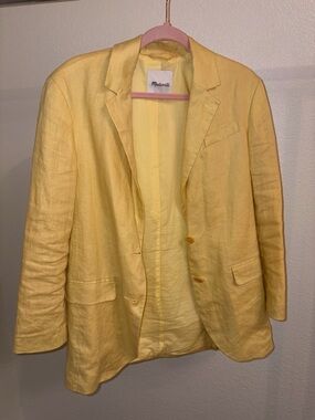 Madewell Pale Yellow Linen Jacket